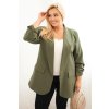 Elegantné béžové dámske sako Plus Size