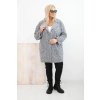 Dámsky kabát Plus Size s barančinou a vreckami béžový