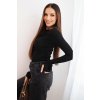 Rebrovaná dámska blúzka s riasením na boku fango
