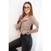 Rebrovaná dámska blúzka s riasením na boku fango