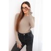 Rebrovaná dámska blúzka s riasením na boku fango