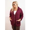 Dámska mikina Plus Size bavlnená oversize s dlhým rukávom béžová
