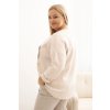 Dámska mikina Plus Size maslová s 3D potlačou bavlnená