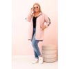 Dámska mikina Plus Size s viskózou na zips s kapucňou béžová