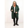 Zateplená dámska mikina Plus Size s kapucňou a vreckami hnedá