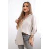 Bavlnená mušelínová košeľa Plus Size béžová