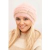 Dámska zimná čiapka s perlami a ozdobným vzorom béžová
