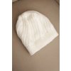 Dámska zimná čiapka s vlnou biela
