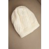 Dámska zimná čiapka s vlnou biela