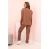 Dámsky maslový komplet: mikina a nohavice s gumou béžové