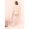 Dámsky maslový komplet: mikina a nohavice s gumou béžové