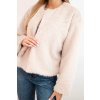 Dámska srsťová bunda bez zapínania béžová