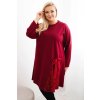 Dámske šaty Plus Size s ozdobnou vsadkou s flitrami hnedé