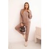 Dámsky bavlnený komplet s potlačou Minimal béžový