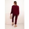 Dámska dresová súprava z viskózy s prešívanou mikinou a nohavicami fango