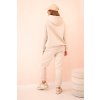 Dámsky bavlnený zateplený komplet s potlačou béžový