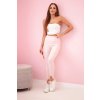 Dámske legíny s otvormi na päty, vysoký pás svetlé camelové
