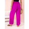Nohavice so širokými nohavicami tmavo fialové