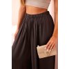 Dámske široké viskózové nohavice s gumou v páse v ťavej farbe