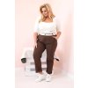 Dámske nohavice Punto Milano Winter Plus Size s opaskom čierne