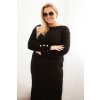 Dámske svetríkové šaty Plus Size s mohérom sivé