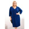 Dámske šaty z žoržety Plus Size s výstrihom do V čierne