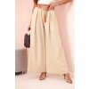 Nohavice s opaskou a širokými nohavicami svetlo béžové