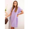 Šaty s vreckami svetlofialové