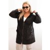 Dámska mikina Plus Size s kapucňou a vreckami čierna