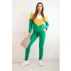 Dámsky súprava tepláková s výstrihom V zelená