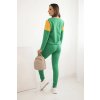 Dámsky súprava tepláková s výstrihom V zelená