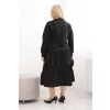 Dámske šaty Plus Size s rozšíreným spodkom čierne