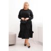 Dámske šaty Plus Size s rozšíreným spodkom čierne