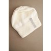 Dámska zimná vlnená čiapka s kamienkami K453 biela