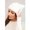 Dámska zimná vlnená čiapka s kamienkami K453 biela