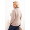 Dámsky rolákový sveter Plus Size z viskózy bordový
