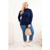 Dámsky rolákový sveter Plus Size z viskózy bordový