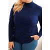 Dámsky rolákový sveter Plus Size z viskózy bordový