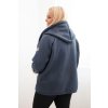 Dámska bunda Plus Size s kapucňou a beránkom v ťavej farbe