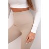 Modelujúce dámske legíny s vysokým pásom béžové