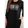 Šaty s reflexnou potlačou čierne