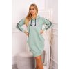 Šaty s reflexnou potlačou tmavé mätové