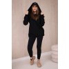 Súprava 3 v 1 mikina, top a legíny čierna