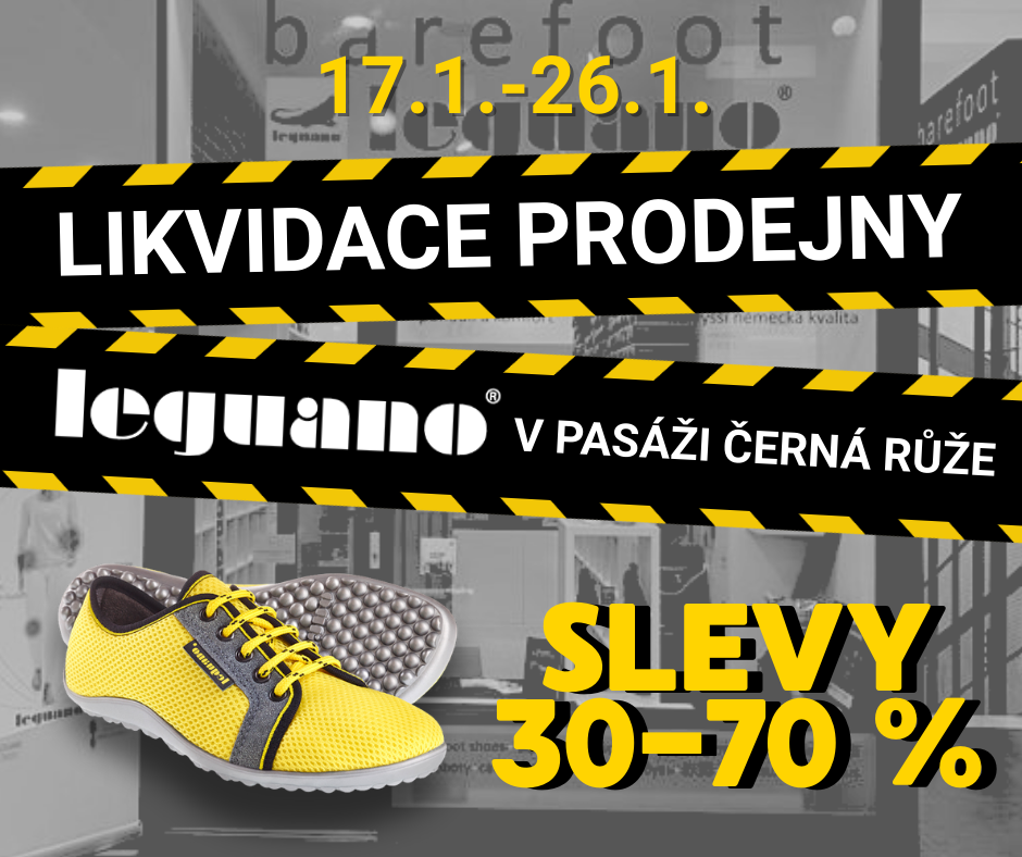 Likvidace prodejny leguano v pasáži Černá růže