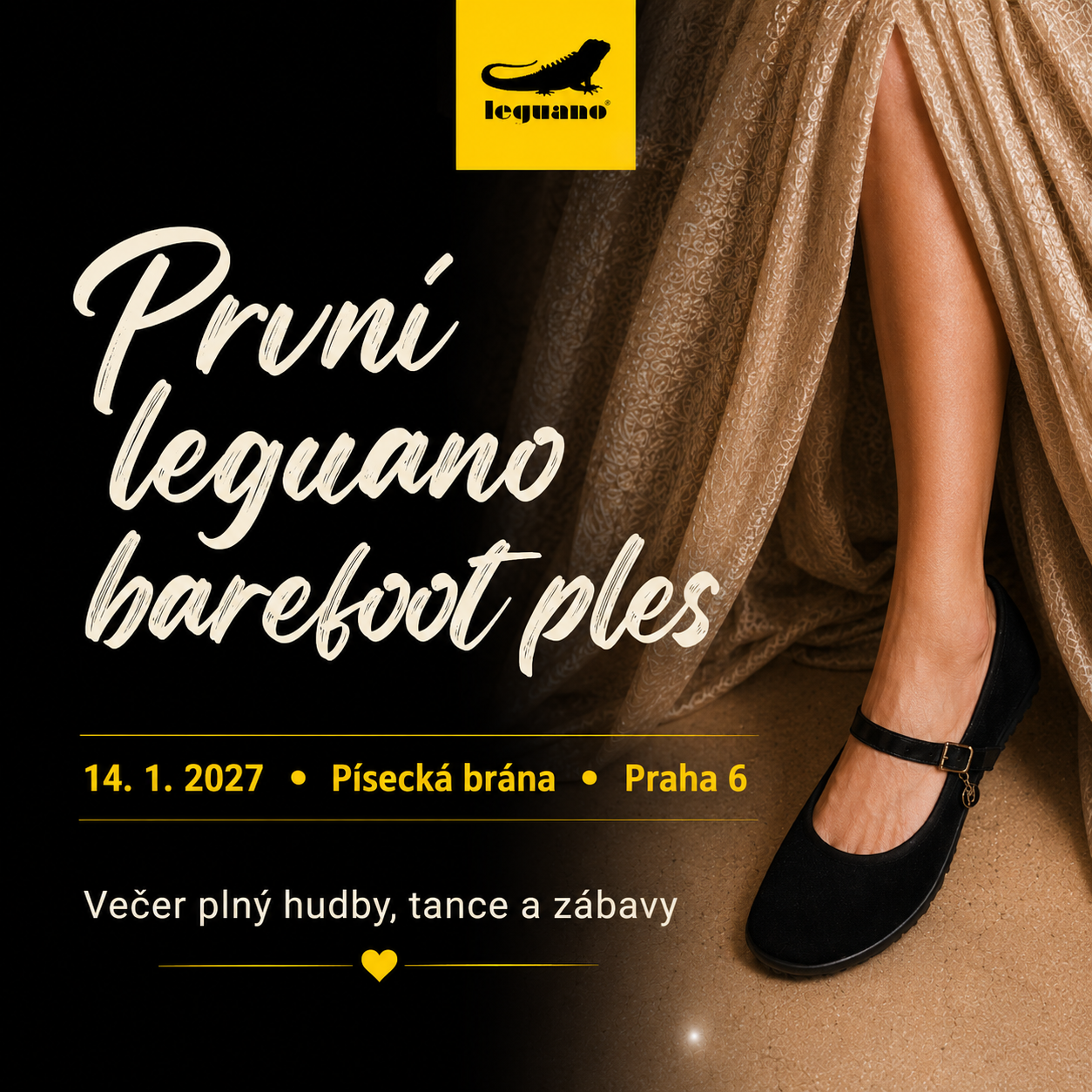 První leguano Barefoot ples: elegance, tanec a svobodné nohy v Písecké bráně