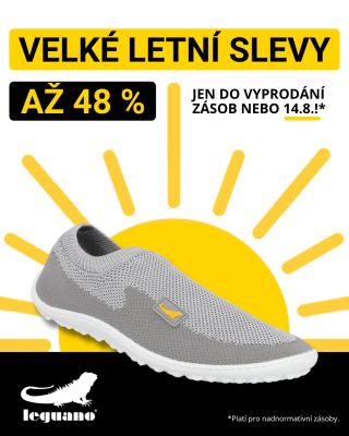 Velké letní slevy leguano! ☀️👣 Nyní máte jedinečnou příležitost pořídit unikátní německou barefoot obuv leguano se slevami...