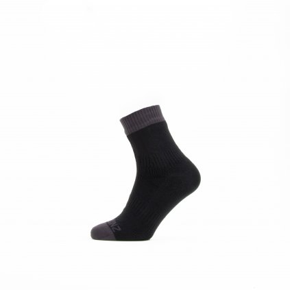 Sealskinz 111000540101 Waterproof Warm Weather Ankle Length Sock Black Grey1