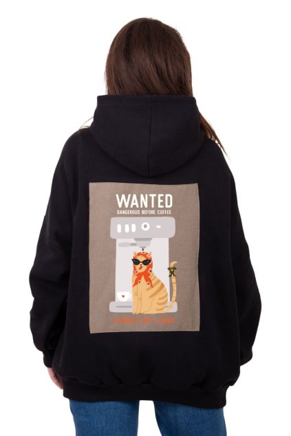 mikina oversized kapuce cerna kavovar 4