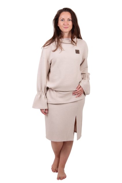 damska mikina s volany smetanova 7