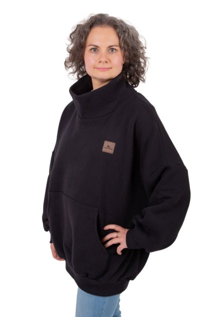 mikina oversized rolak cerna wanted 1